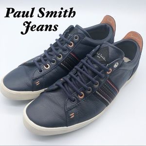 Paul Smith Navy Leather Blue Sneaker  US 7